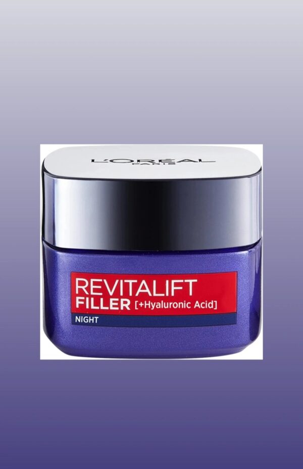 Loreal Paris Revitalift Filler Night Cream with Hyaluronic Acid - Deep Replumping Anti-Ageing Treatment