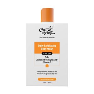 Chemist at Play Daily Exfoliating Body Wash | 4% Lactic Acid + Salicylic Acid + Vitamin E | 236ml