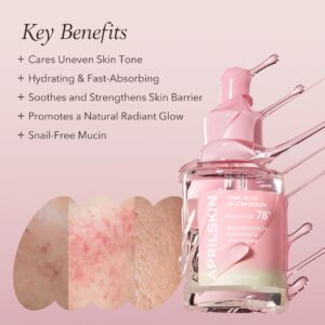 APRILSKIN Pink Aloe Mucin Serum | 78% Pink Aloe + 2% Niacinamide + Panthenol | 30ml