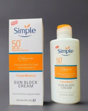 Simple Tinted Mineral Sunblock Cream SPF 50+