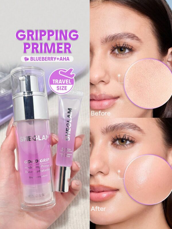 Sheglam good grip hydrating primer - blueberry + AHA (15ml)