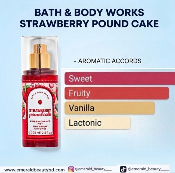 Bath & Body works travel size mist - “Strawberry poundcake”